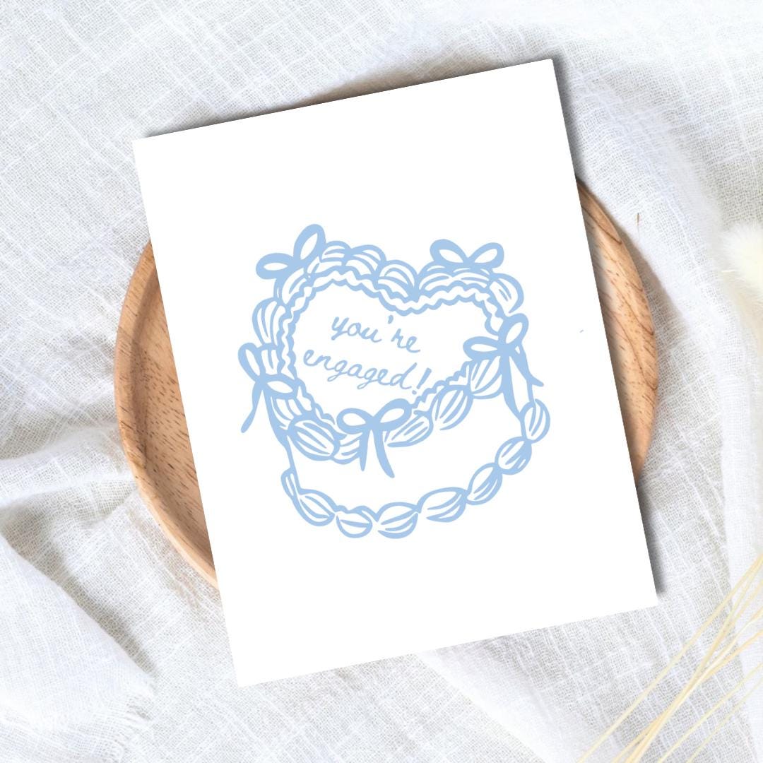 You're Engaged Cute Congrats Engagement Card For Newly Married or Engaged Couple, Wedding Card For Her, Engagement Card For Sister, Cousin
