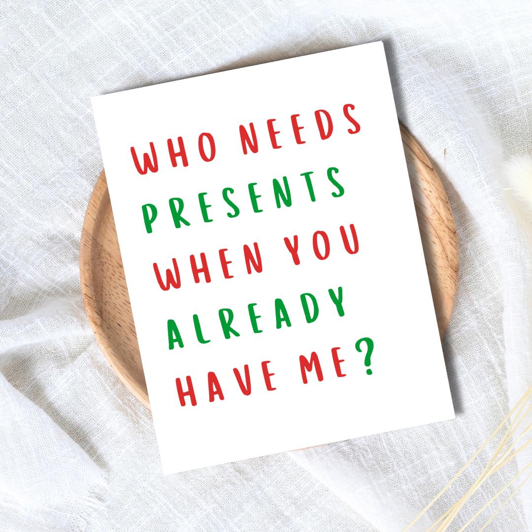 Funny Sexy Christmas Card Unwrap Me, Boyfriend christmas card, Girlfriend Christmas card for Wife, Husband, personalised Christmas Gift