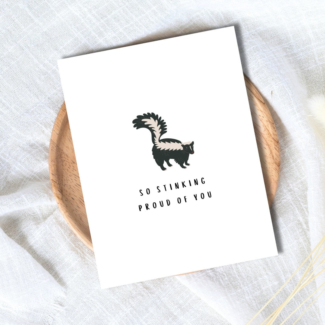 So Stinking Proud Of You Card Funny Gift For Her Him Funny Congratulations Card, Graduation, Well Done, New Job, Promotion, Goodbye Card