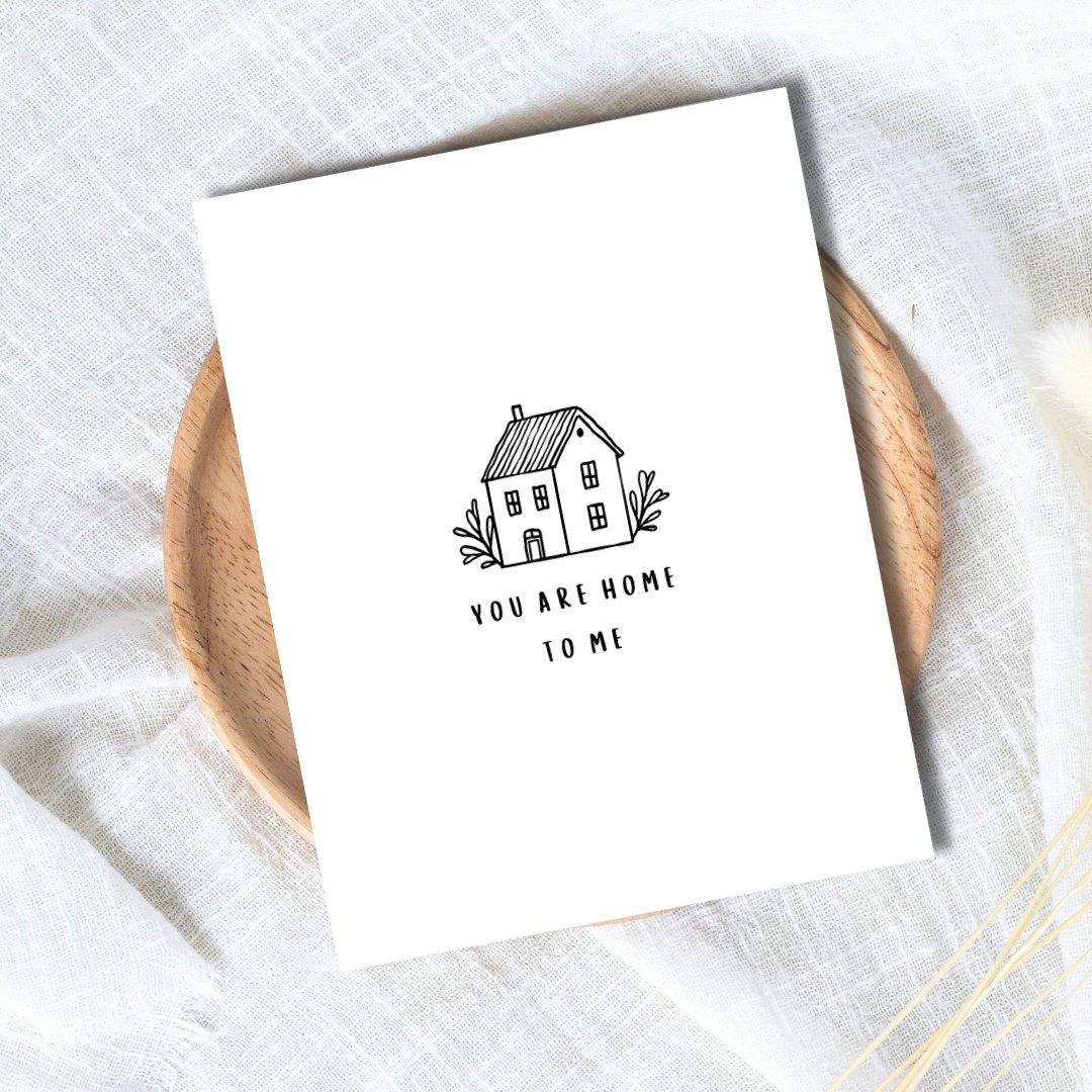 You're My Home Cute Anniversary Card In Love Birthday Card Heartfelt Wedding/Dating Anniversary For Husband Wife Boyfriend Girlfriend Him