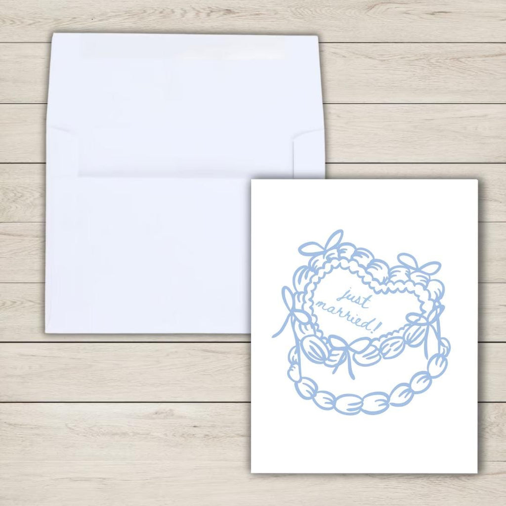 Just Married Cute Congrats Engagement Card For Newly Married or Engaged Couple, Wedding Card For Her, Engagement Card For Sister, Cousin