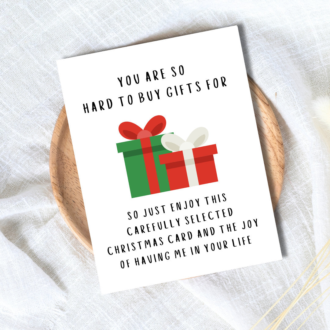 Hard to Buy Gifts For Card | Funny Card | Christmas Card For Husband Wife Boyfriend Girlfriend Mom Dad Friend | Christmas Gifted For Him/Her
