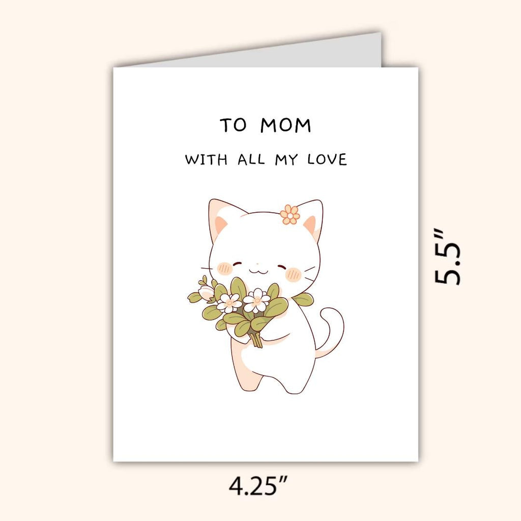 Happy Mother's Day To Cat Lover, Sentimental Mothers Day Card, new mother card Mothers Day, Mum Mothers Day For Her, For Grandma, Nana