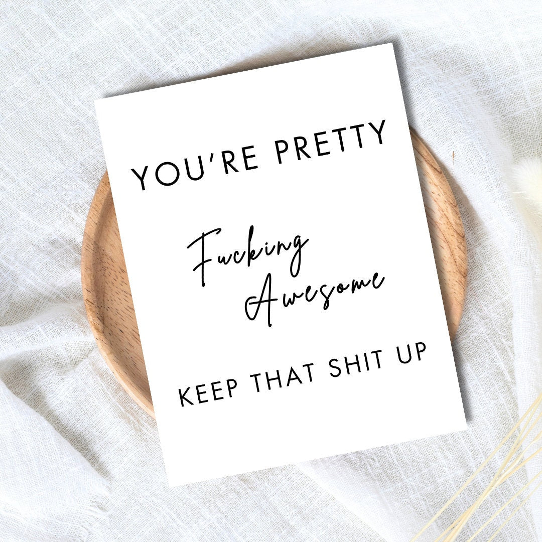 You're Fucking Awesome Birthday Card | Funny Rude Greeting Card | Birthday Gift for Friend | Birthday Card For Her Him | Funny Card