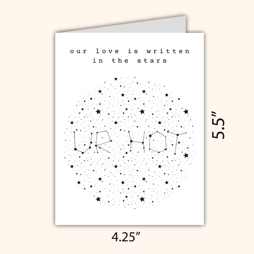 Written In The Stars Raunchy Anniversary Card For Him, Valentine’s Day Card Raunchy Birthday Card Husband Wife Boyfriend Girlfriend Partner