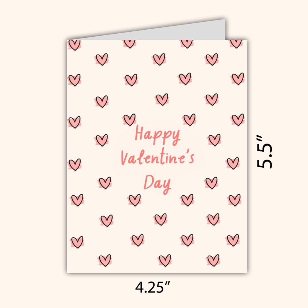 Happy Valentine's Hearts Card | In Love Card | Valentine's Card for Her Him Wife Husband Boyfriend Fiance | Valentines Gift For Him Her