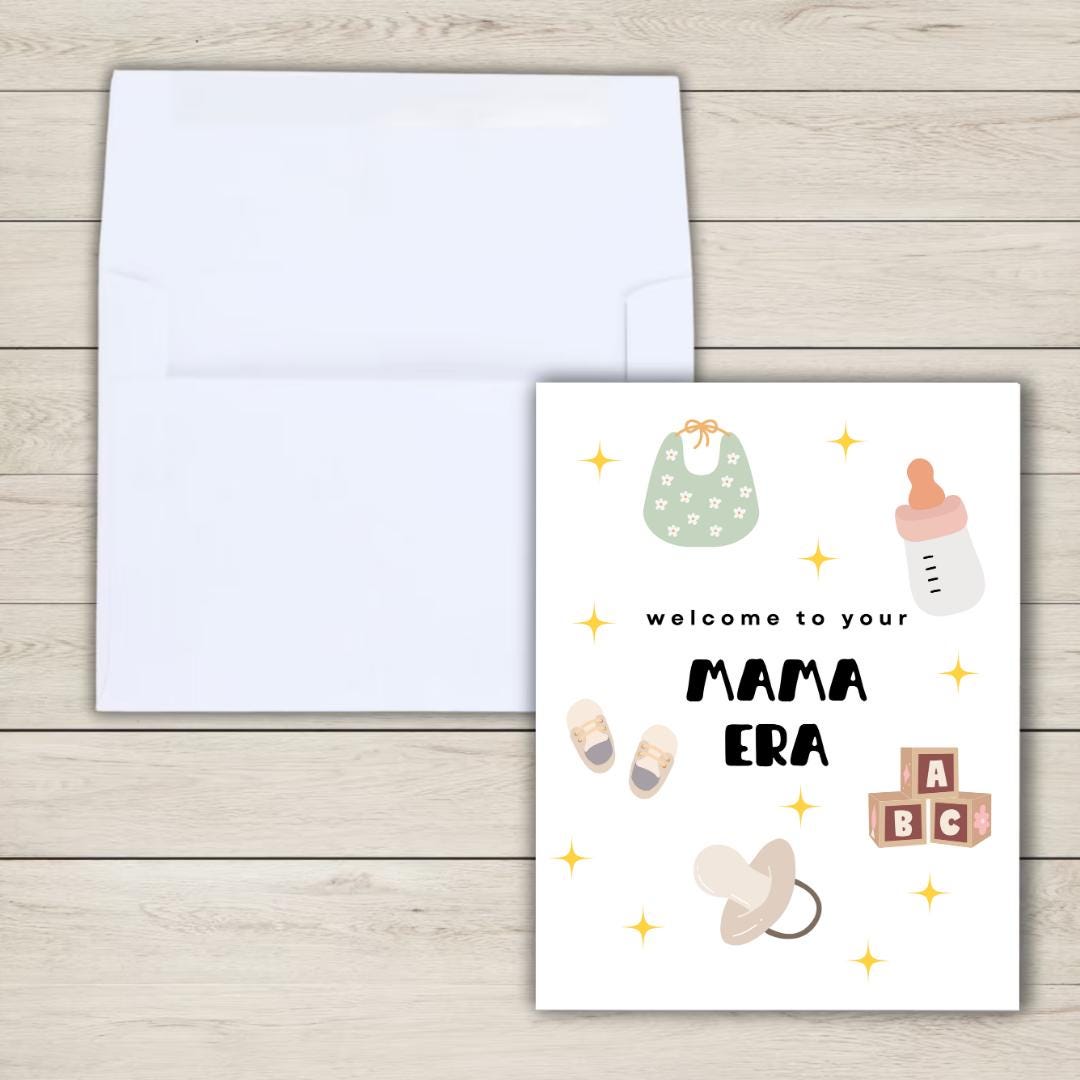 Mama Era New Parent Card, A New Baby Card, Pregnant, Congratulations, Baby Shower Card Daughter Niece Granddaughter Goddaughter Child Kids