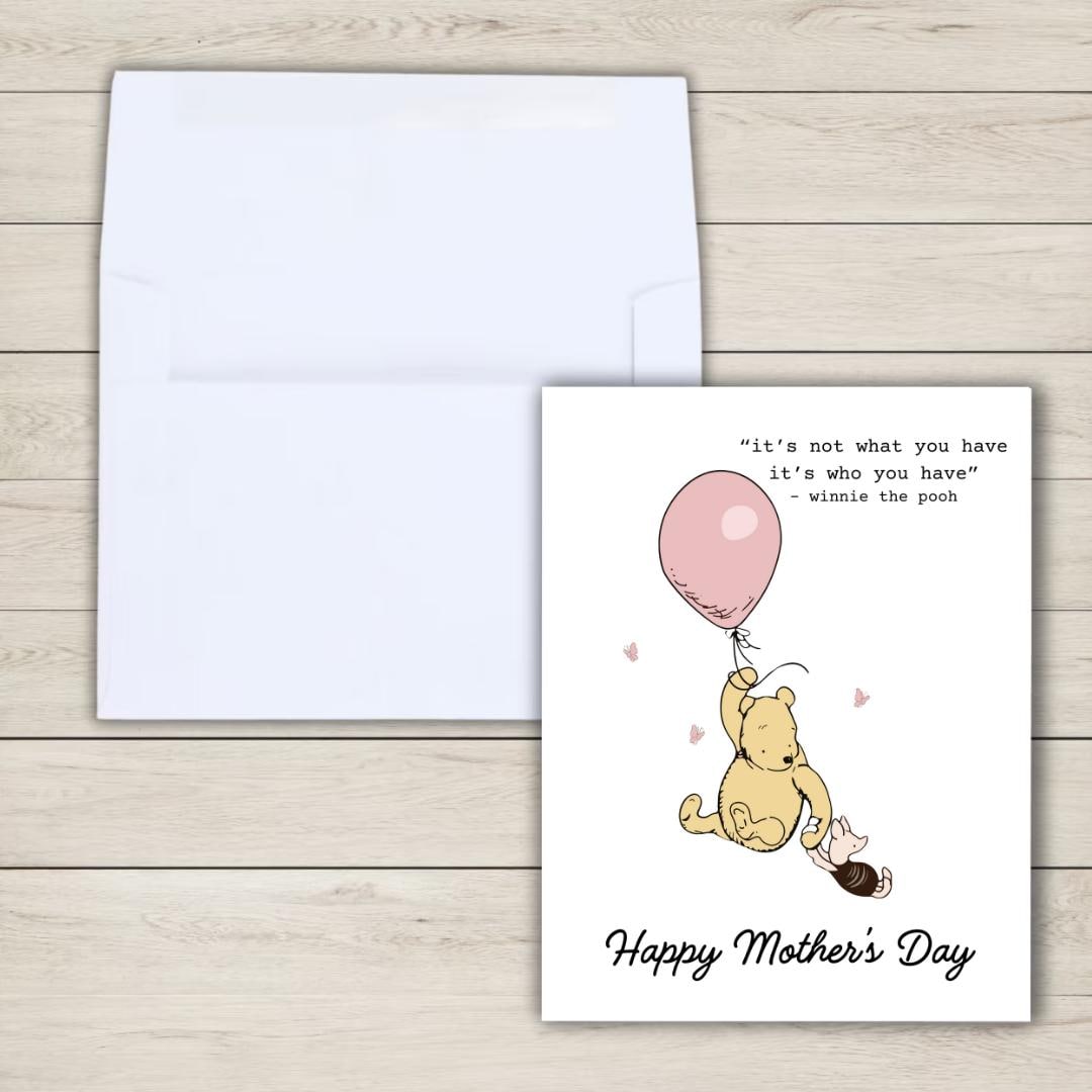 Winnie Classic Sentimental Mothers Day Card, new mother card Mothers Day, Mum Mothers Day Cards For Her, Mothers Day Card For Grandma, Nana