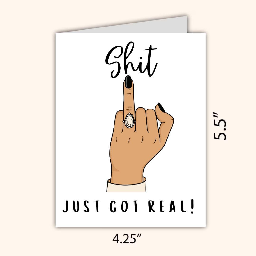 You're Engaged Cute Congrats Engagement Card For Newly Married or Engaged Couple, Wedding Card For Her, Engagement Card For Sister, Cousin