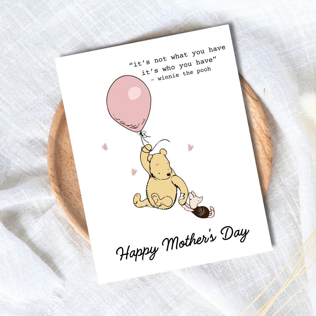 Winnie Classic Sentimental Mothers Day Card, new mother card Mothers Day, Mum Mothers Day Cards For Her, Mothers Day Card For Grandma, Nana