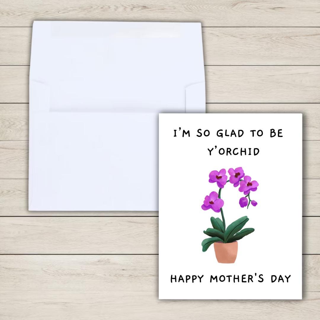 Proud To Be Y'Orchid Mother's Day Card For Plant Mom, Card For Mothers Day, Mum Mothers Day Cards For Her, Mothers Day Card For Grandma Nana