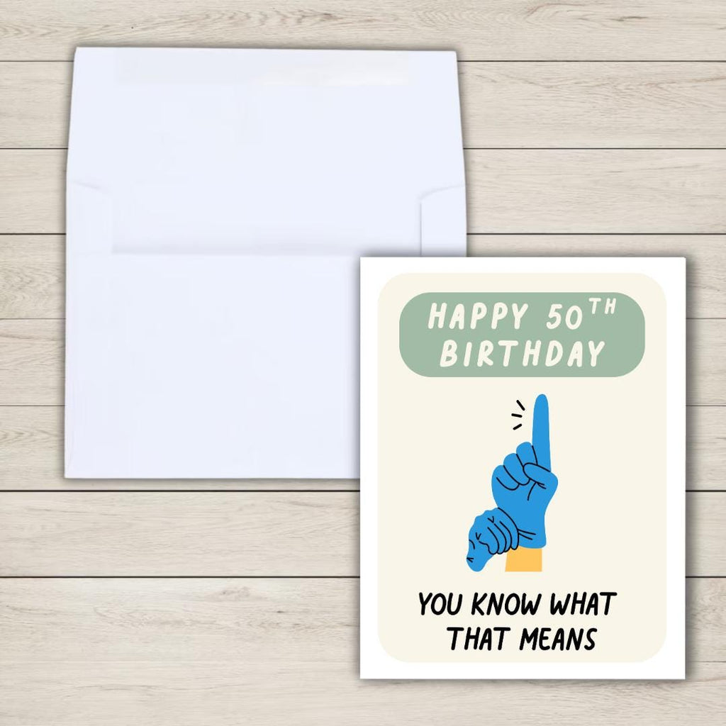 50th birthday card For Husband, Prostate Exam Fiftieth birthday, milestone birthday, 50th birthday gift, gift for men, rude birthday card