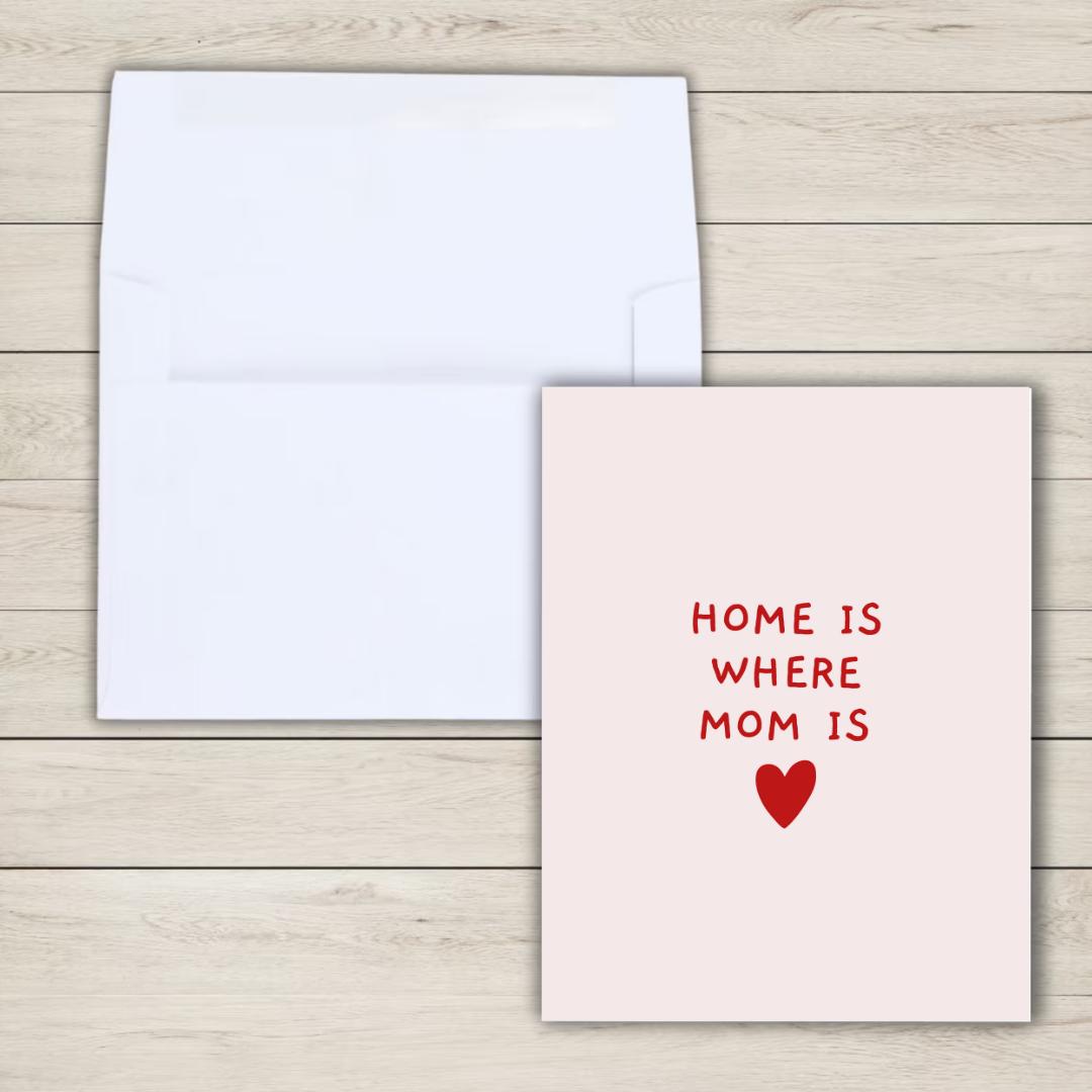 Home Is Where Mom Is Card Mothers Day Card, new mother card Mothers Day, Mum Mothers Day Cards For Her, Mothers Day Card For Grandma, Nana