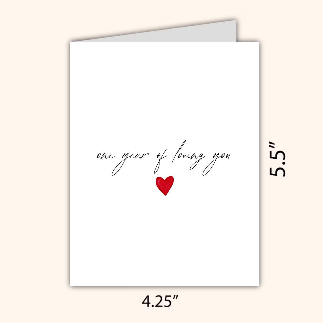 One Year Wedding Anniversary Card | 1 Year Anniversary Card | Anniversary gift for Wife | one year anniversary card husband