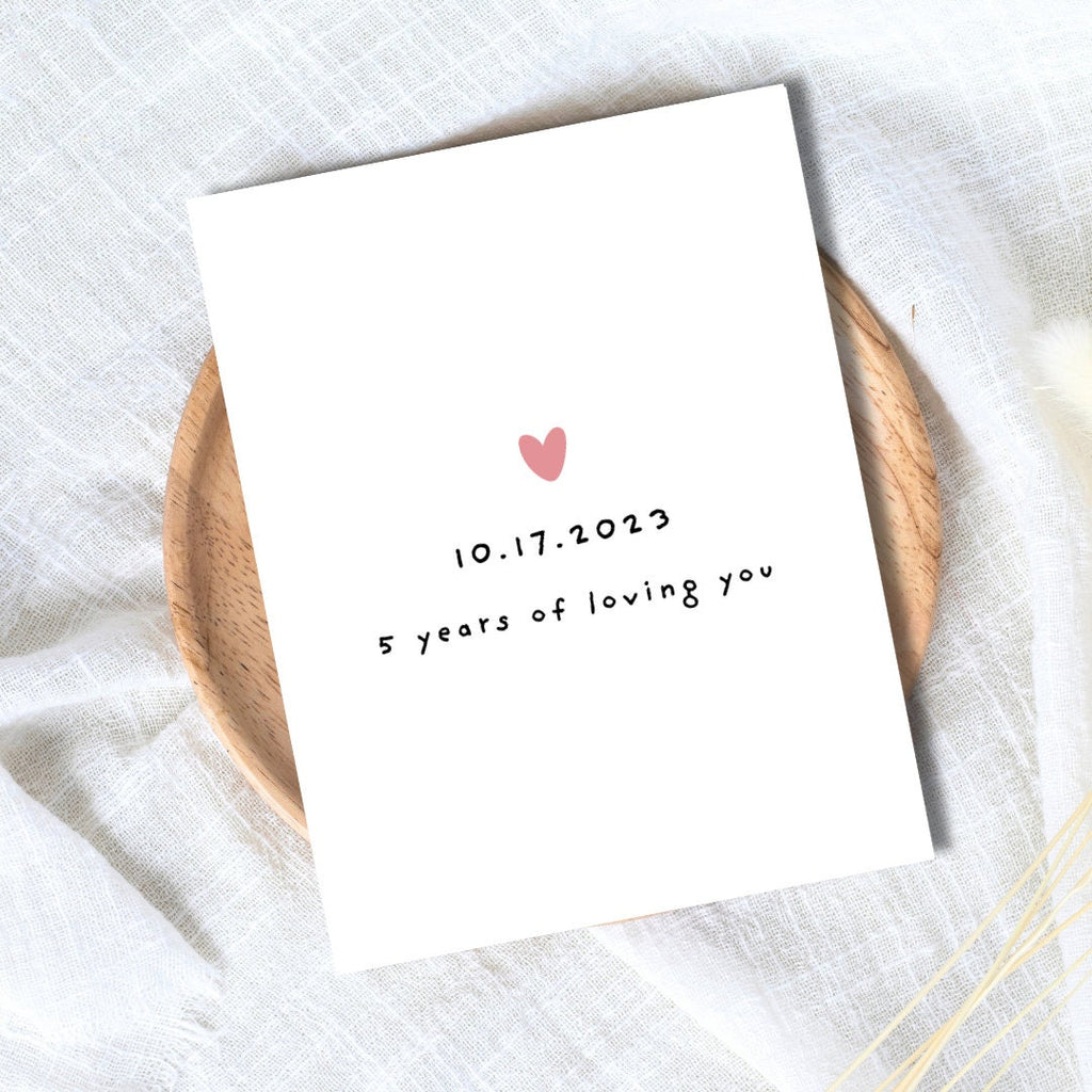 Personalized Anniversary Date Card | Happy Anniversary Card | Cute Card Wedding/dating Anniversary For Husband Wife Boyfriend Girlfriend Him