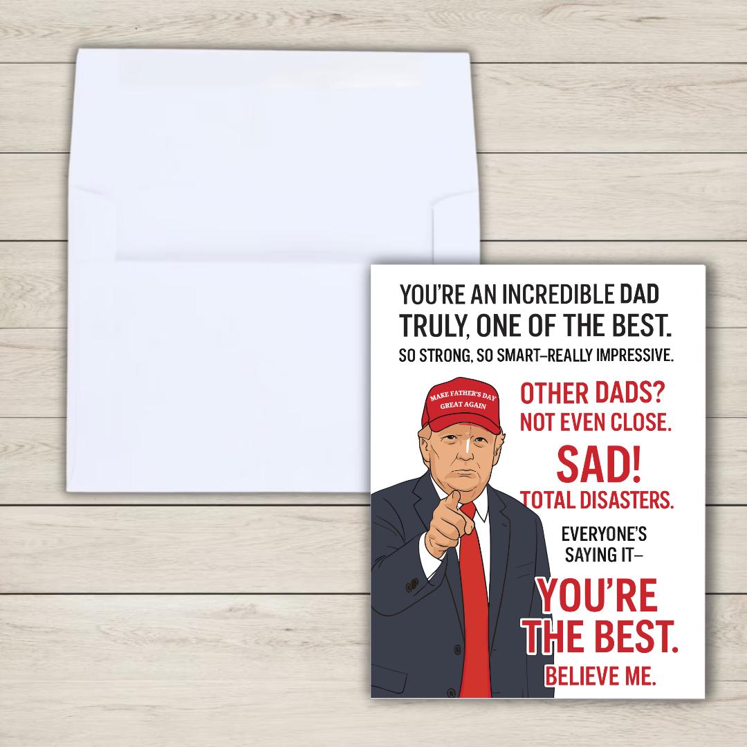 Funny Trump Printable Fathers Day Card for Dad | Funny Fathers Day Card For Dad Grandad Husband | Dad Birthday | Cute Daddy Grandfather