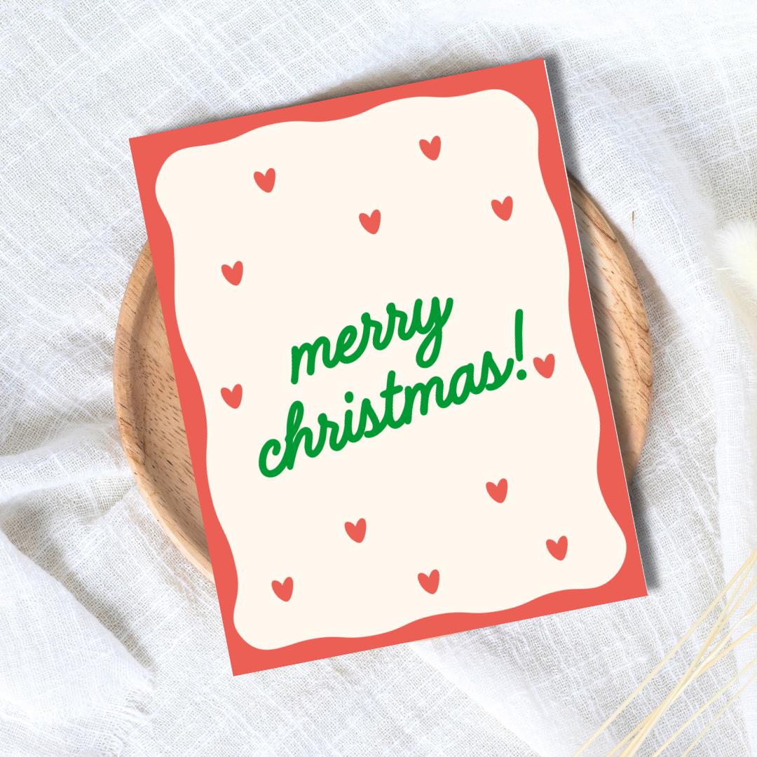 Merry Christmas Card | Cute Christmas Card For Bestie Husband Wife Boyfriend Girlfriend Mom Dad Friend Family | Christmas Gifted For Him/Her