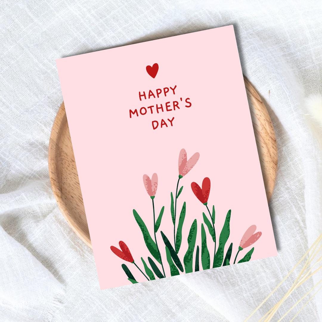 Mother's Day Flowers Card, Happy Mothers Day Card, Card For Mothers Day, Mum Mothers Day Cards For Her, Mothers Day Card For Grandma, Nana
