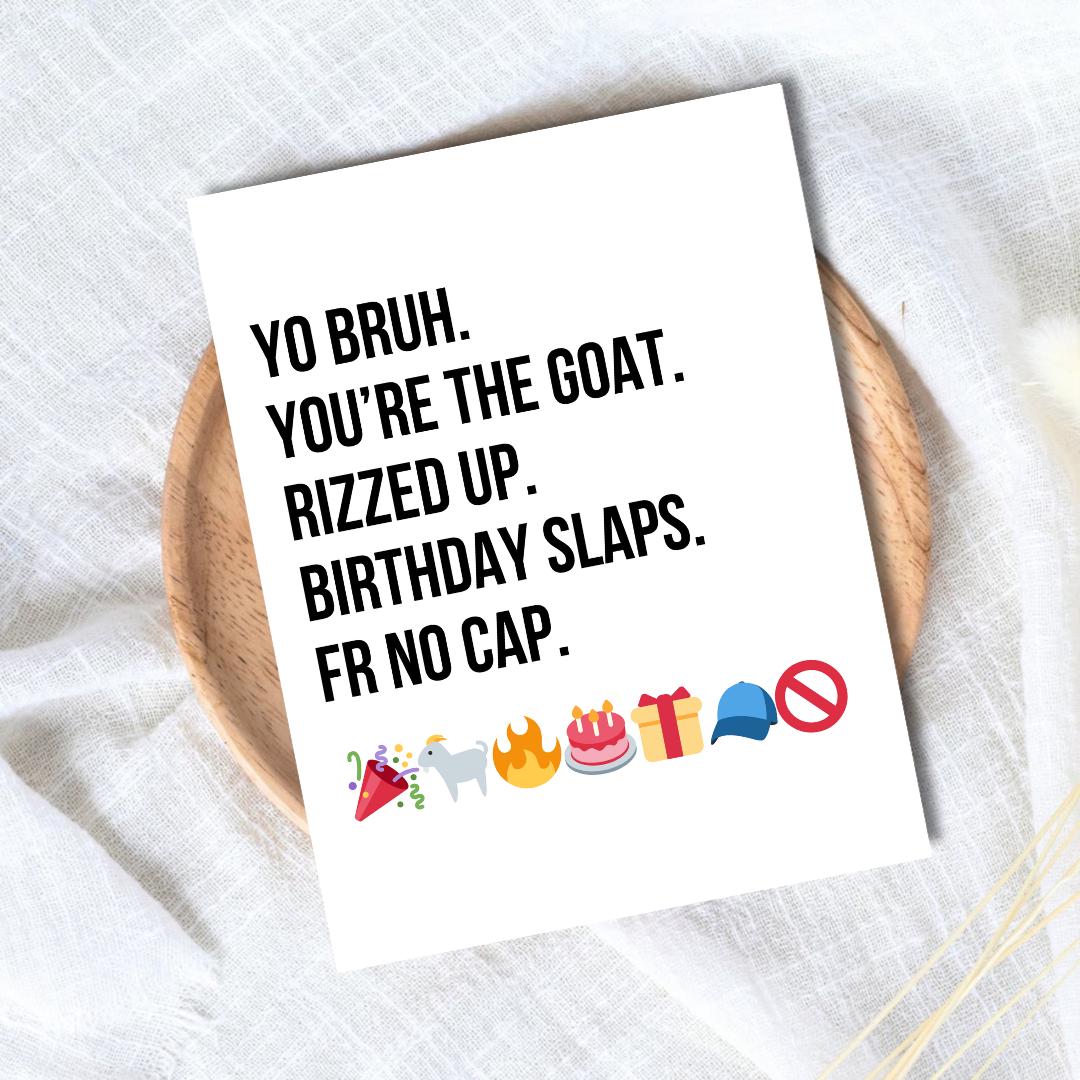 Funny Gen Z Slang Birthday Card, Funny Birthday Cards, Birthday Card For Husband Wife Boyfriend Girlfriend Him Birthday Card For Best Friend