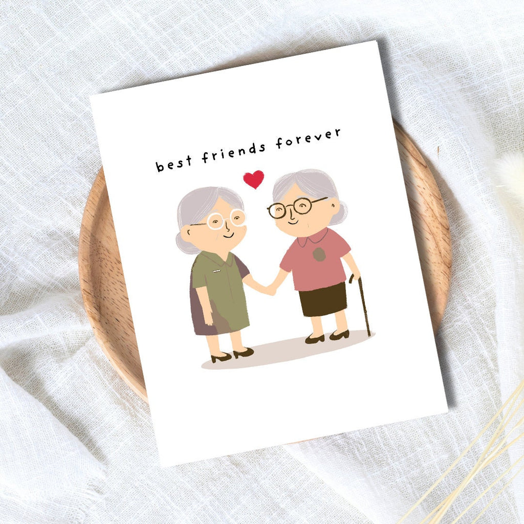 Best Friends Forever, Bestie Birthday Card, Birthday Card For Best Friend For Her, Friendship Card, gift box for friends birthday, Forever