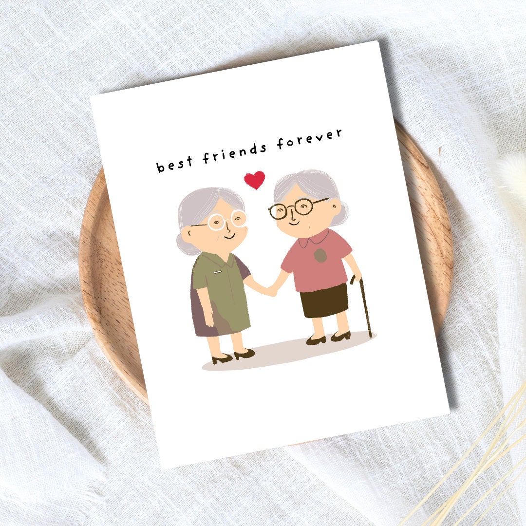 Best Friends Forever, Bestie Birthday Card, Birthday Card For Best Friend For Her, Friendship Card, gift box for friends birthday, Forever