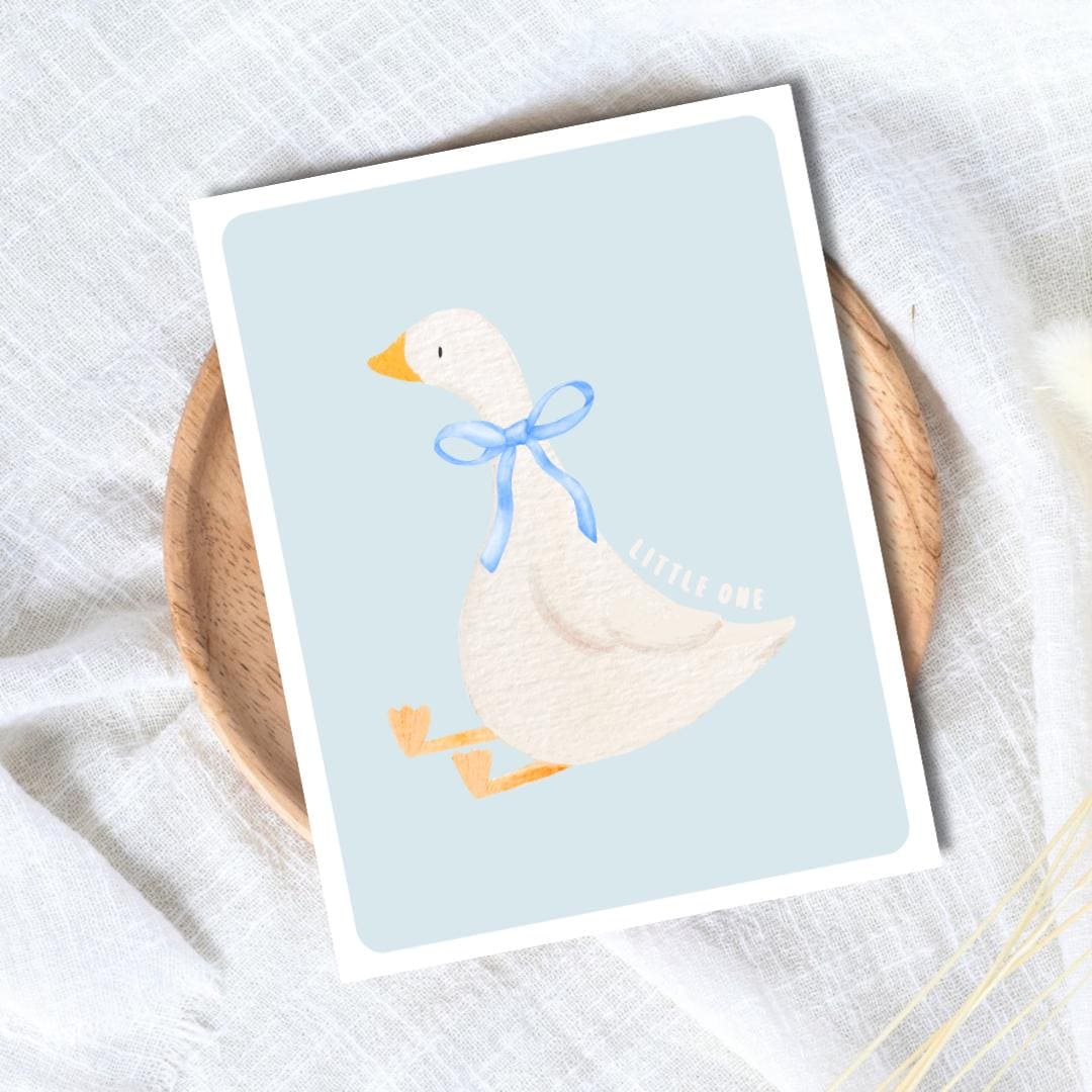 Little One Boy Baby Shower Card, A New Baby Greeting Card, Pregnant, Congratulations,  Daughter Niece Granddaughter Goddaughter Child Kids