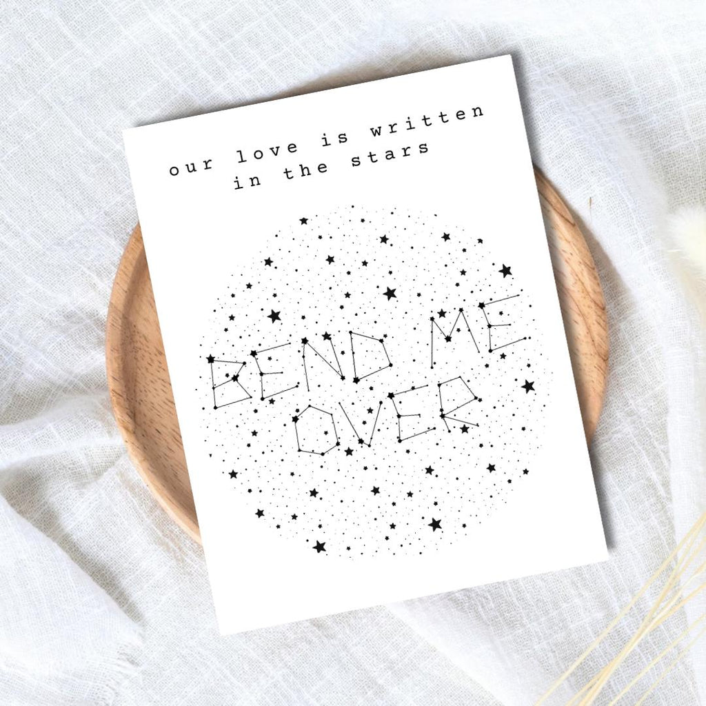 Written In The Stars Raunchy Anniversary Card For Him, Valentine’s Day Card Raunchy Birthday Card Husband Wife Boyfriend Girlfriend Partner