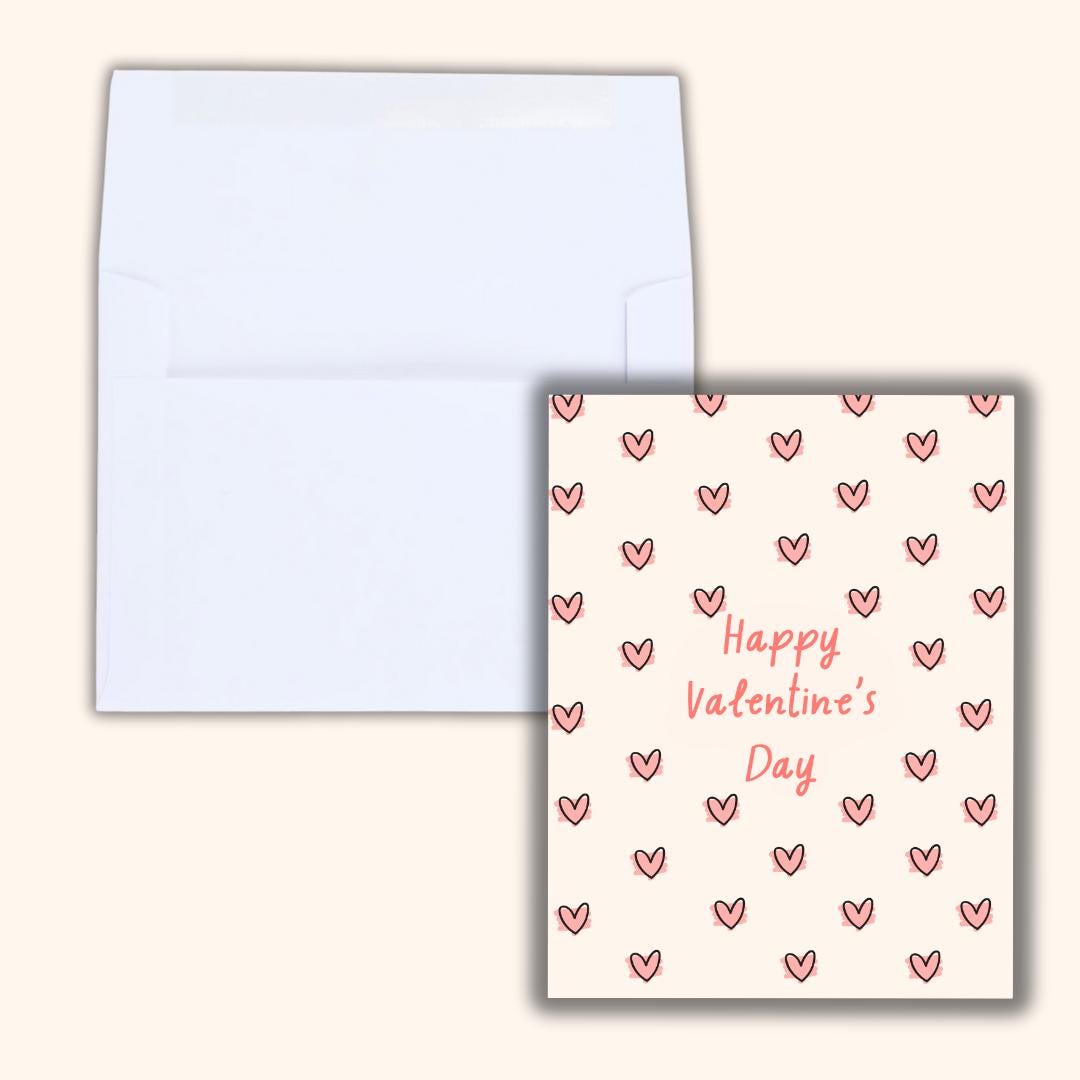 Happy Valentine's Hearts Card | In Love Card | Valentine's Card for Her Him Wife Husband Boyfriend Fiance | Valentines Gift For Him Her