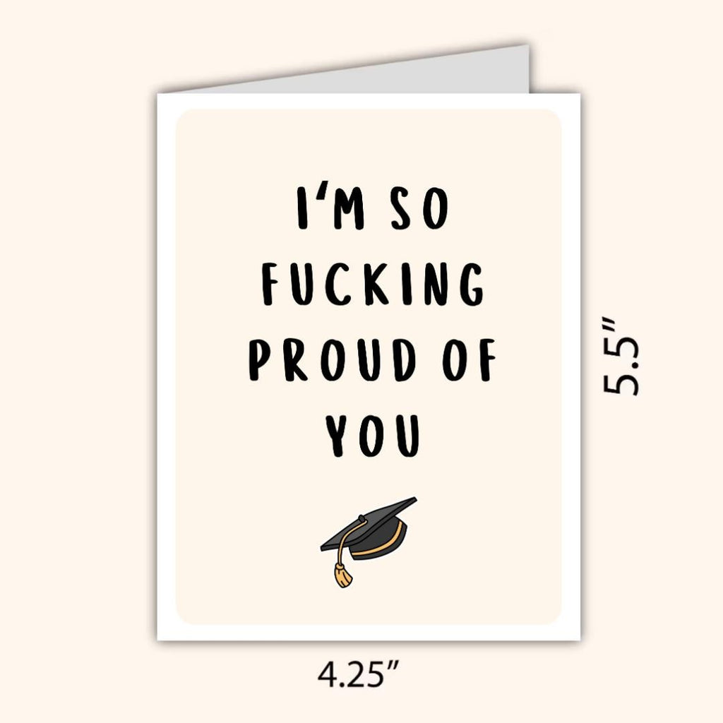 So F&*%ing Proud Of You Graduation Card Funny College Graduation Card, 2025 Grad Card, Grad Card For Daughter Son, PHD Grad, First Graduate