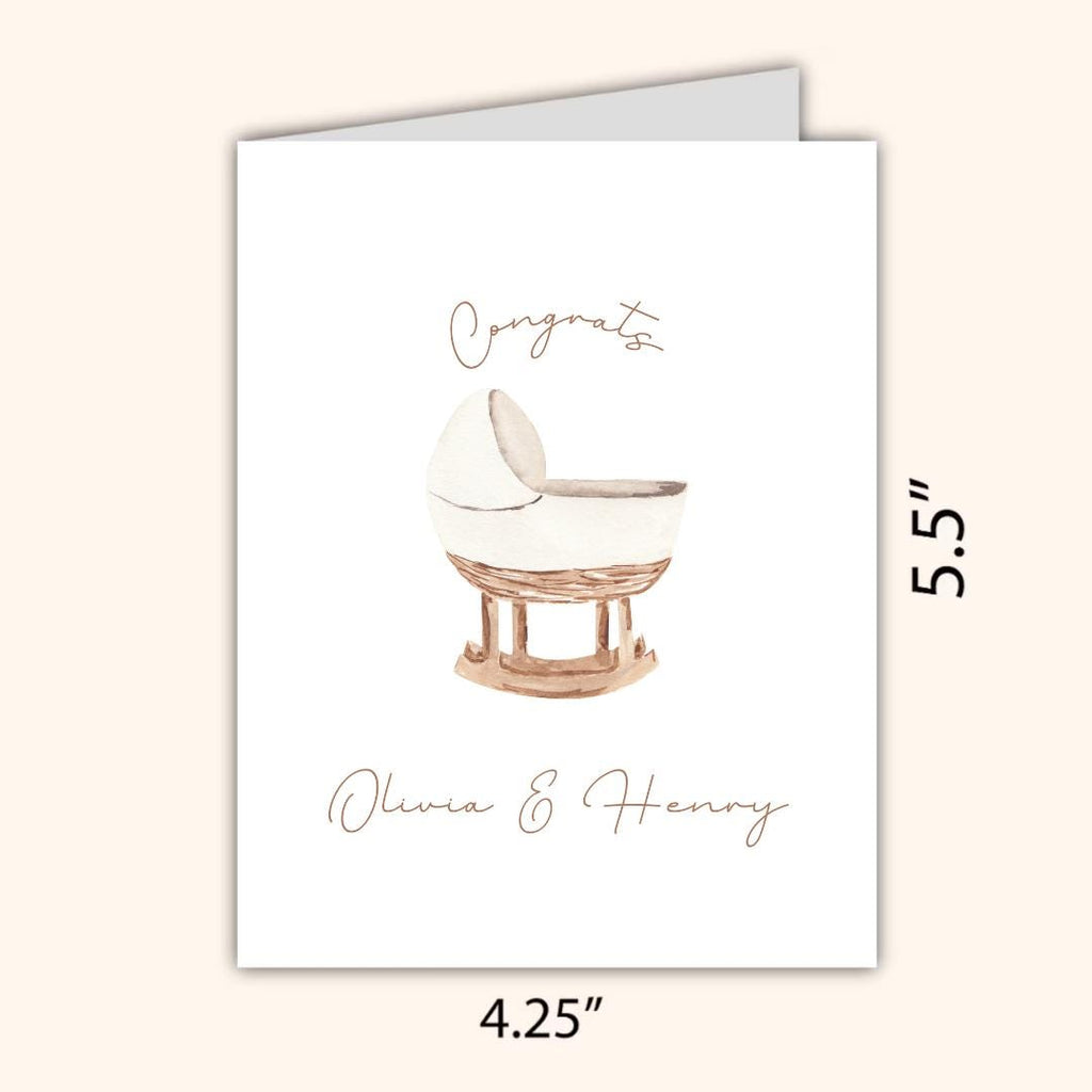 Personalized Baby Shower Card, A New Baby Card, Pregnant, Congratulations, Baby Shower Gift Daughter Niece Granddaughter Goddaughter Child