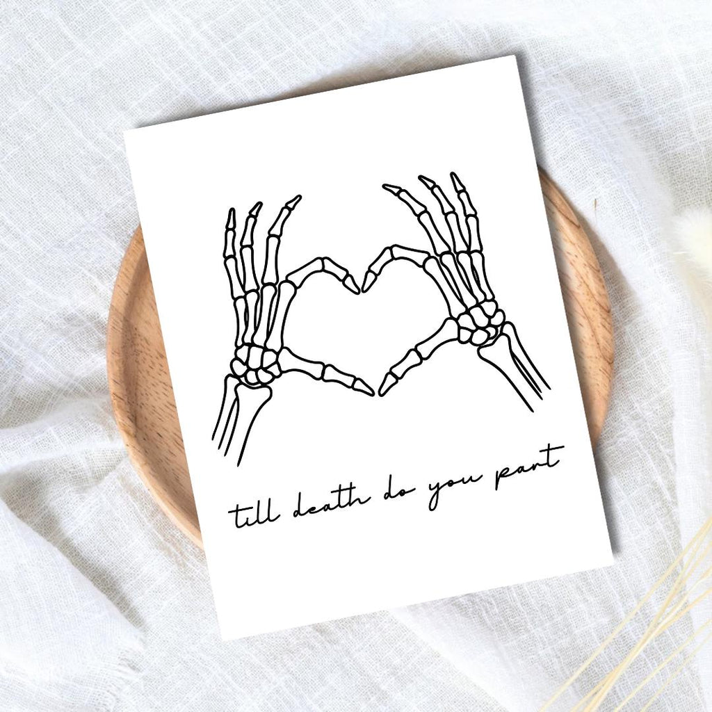 Till Death Do You Part Wedding Card Dark Humor For Newly Married or Engaged Couple, Wedding Card For Her, Engagement Card For Sister, Cousin