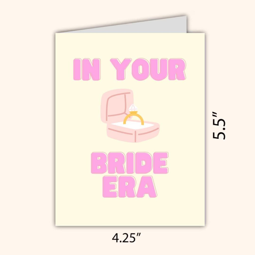 In Your Bride Era Congrats Engagement Card For Newly Married or Engaged Couple, Wedding Card For Her, Engagement Card For Sister, Cousin