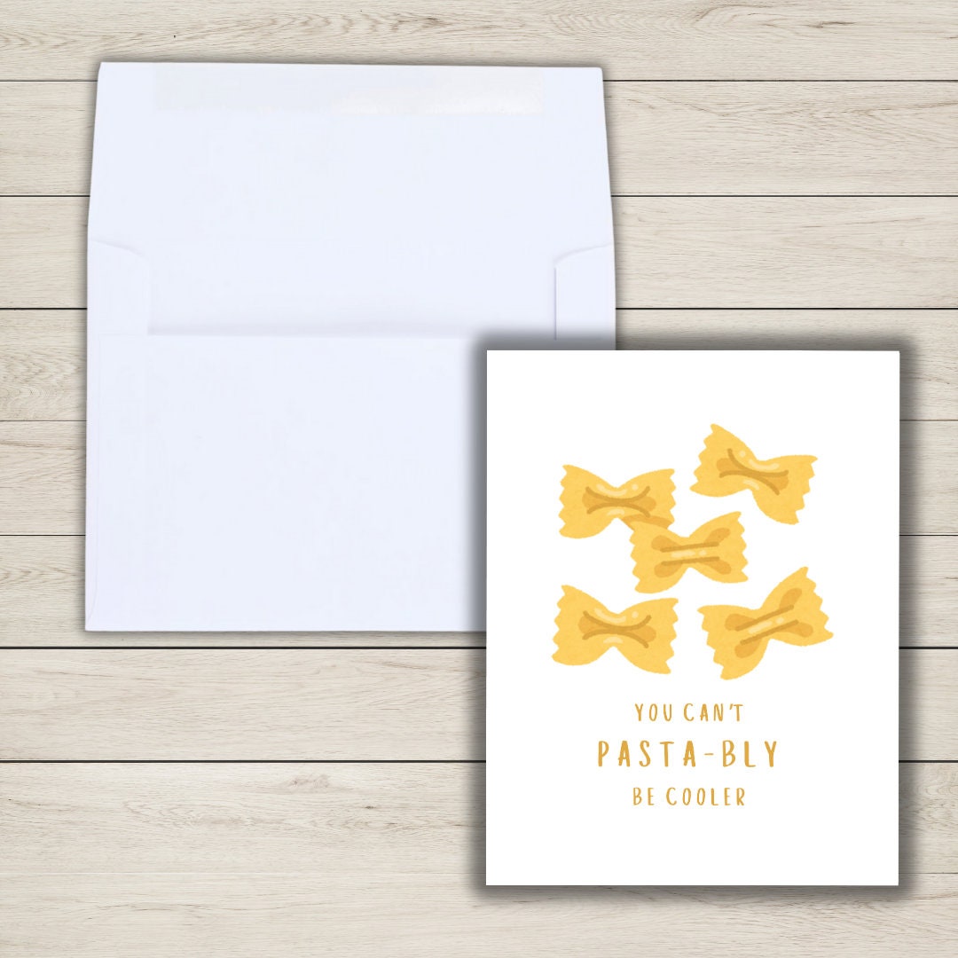 You Can't Pasta-bly Cooler Anniversary Card In Love Birthday Card Heartfelt Wedding/Dating Anniversary For Husband Wife Boyfriend Girlfriend
