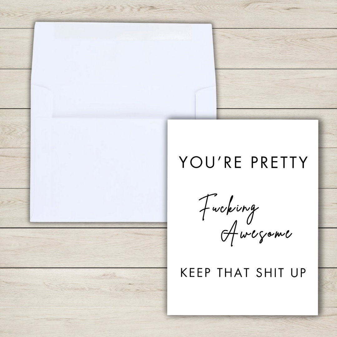 You're Fucking Awesome Birthday Card | Funny Rude Greeting Card | Birthday Gift for Friend | Birthday Card For Her Him | Funny Card