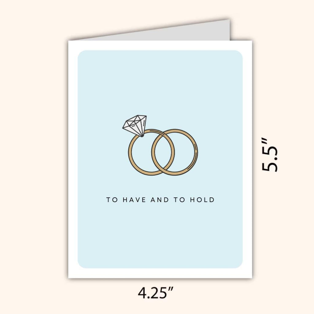 To Have And To Hold Congrats Engagement Card For Newly Married or Engaged Couple, Wedding Card For Her, Engagement Card For Sister, Cousin