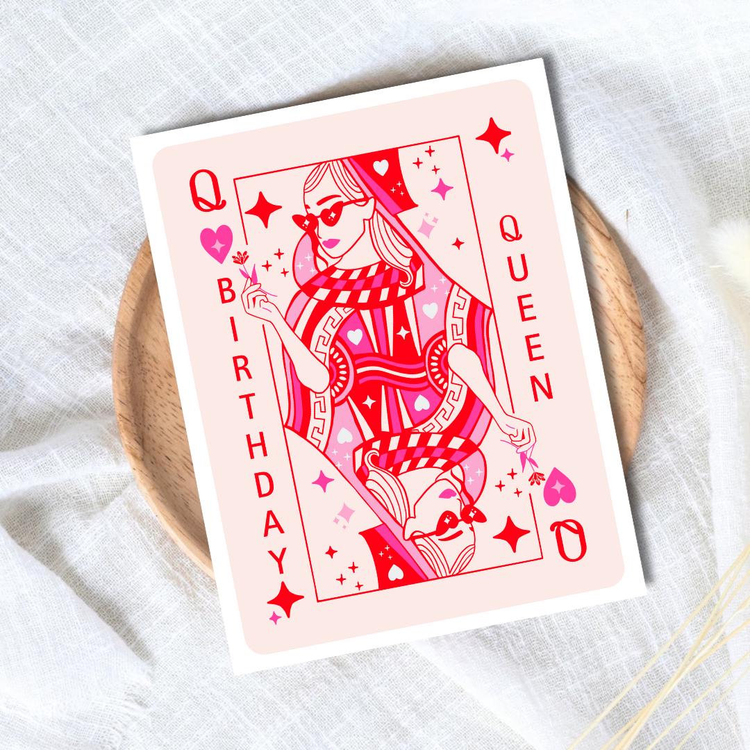 Birthday Queen Card, Happy Birthday Bestie, Bestie Card, Birthday Card For Best Friend, Friendship Card, Girl Bestie Bday, friends birthday