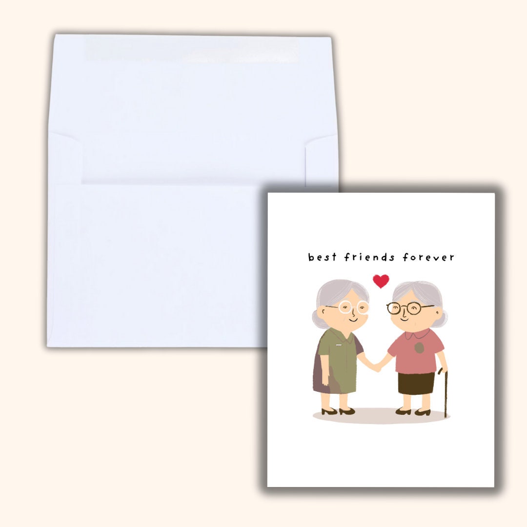 Best Friends Forever, Bestie Birthday Card, Birthday Card For Best Friend For Her, Friendship Card, gift box for friends birthday, Forever