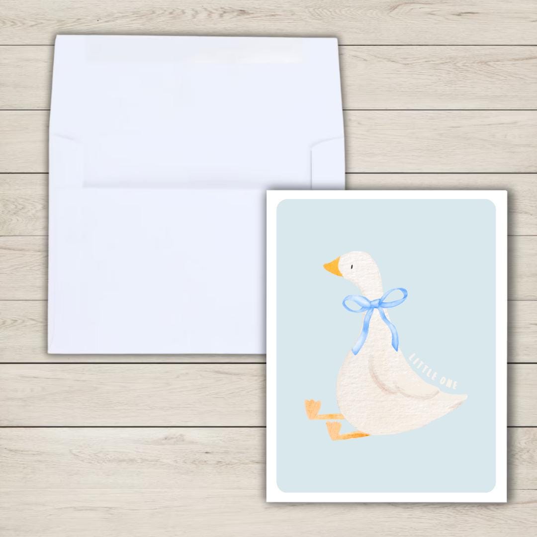 Little One Boy Baby Shower Card, A New Baby Greeting Card, Pregnant, Congratulations,  Daughter Niece Granddaughter Goddaughter Child Kids