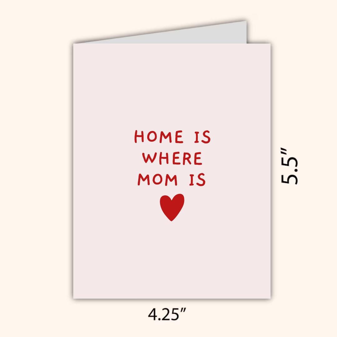 Home Is Where Mom Is Card Mothers Day Card, new mother card Mothers Day, Mum Mothers Day Cards For Her, Mothers Day Card For Grandma, Nana