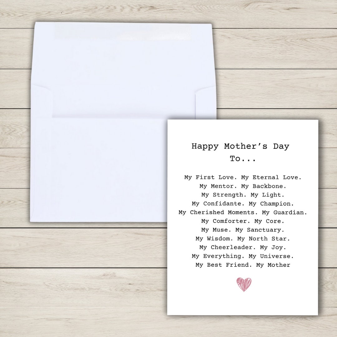 Mother's Day Card | Mum Card | Card For Mom | Best Mom | Card For Her | Mother's Day Gift