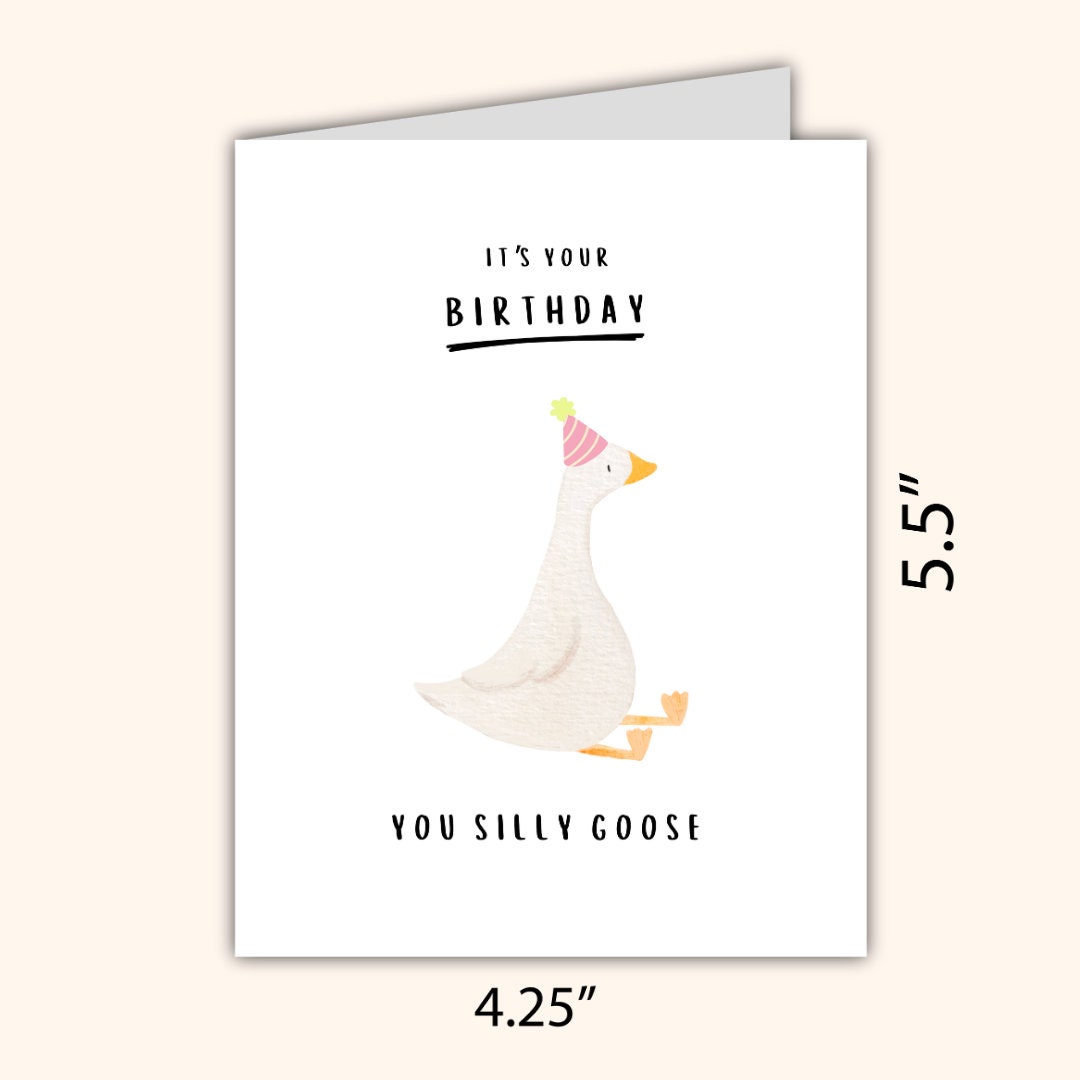 Silly Goose Birthday Card | In Love Card | Birthday Card For Husband Wife Boyfriend Girlfriend Mom Dad | Funny Birthday Card | Greeting Card