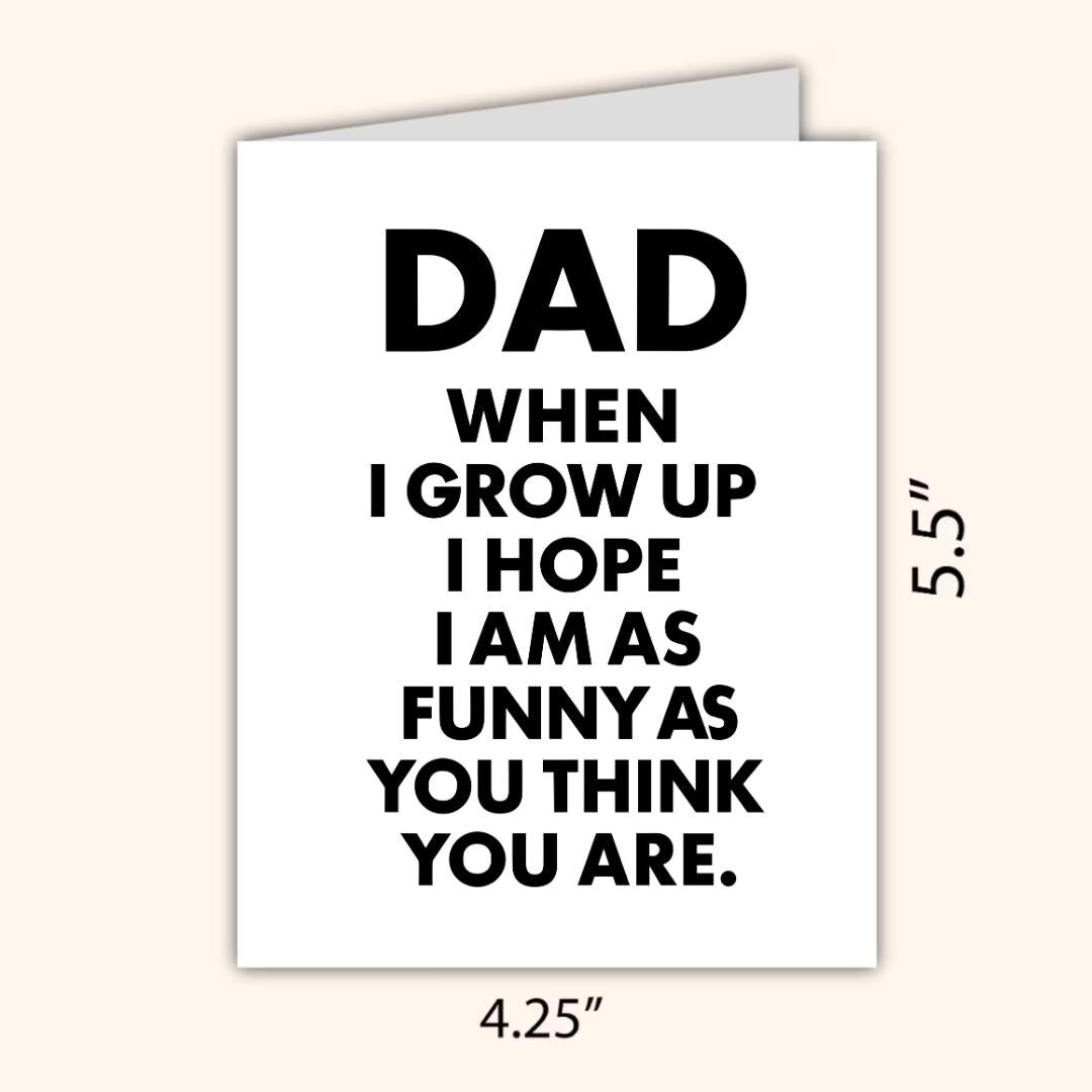 Hilarious Snarky Father's Day Card | Funny Fathers Day Card For Dad Grandad Husband | Dad Birthday | Cute Daddy Grandpa Grandfather