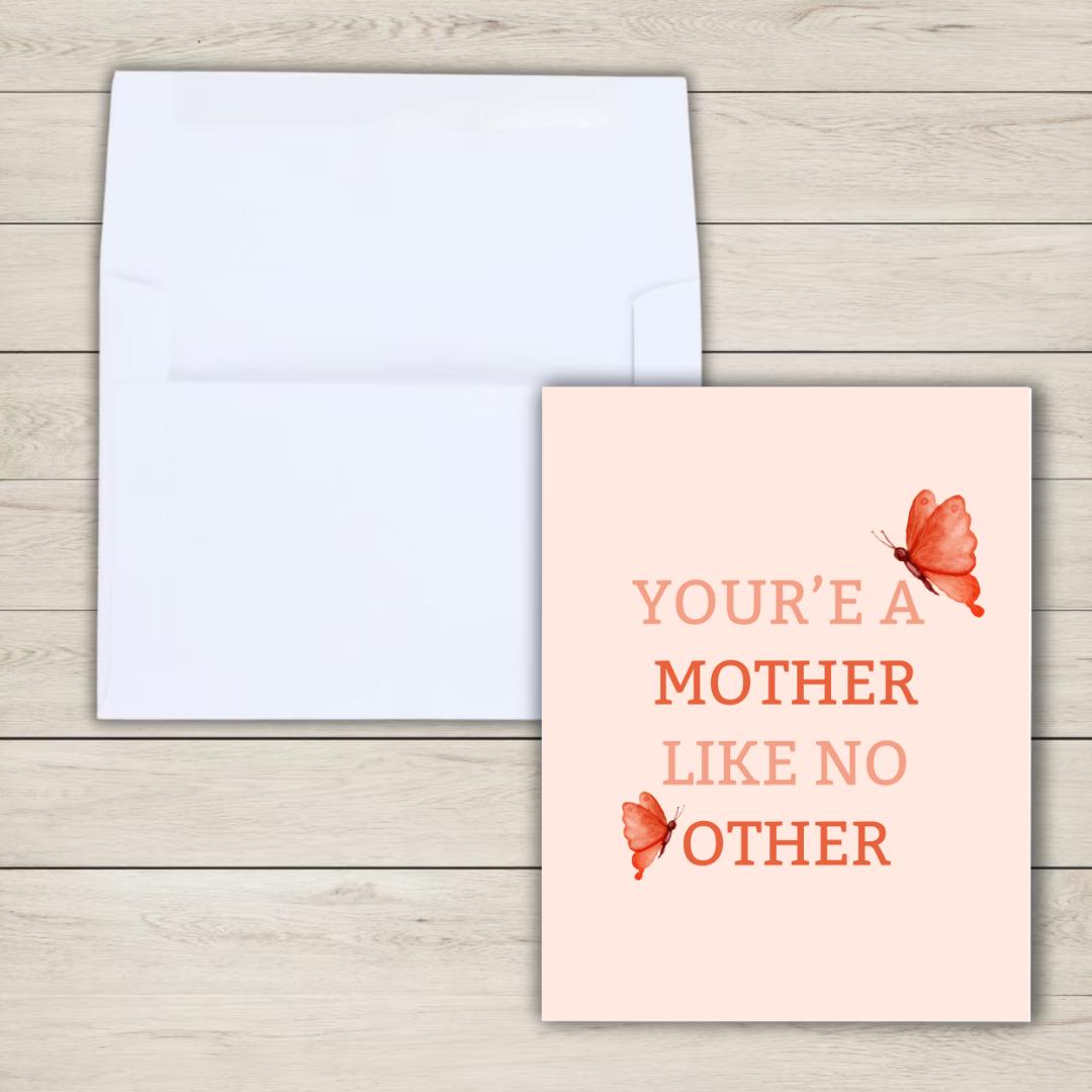 You're A Mother Like No Other Mothers Day Card, new mother card Butterfly, Mum Mothers Day Cards For Her, Mothers Day Card For Grandma, Nana