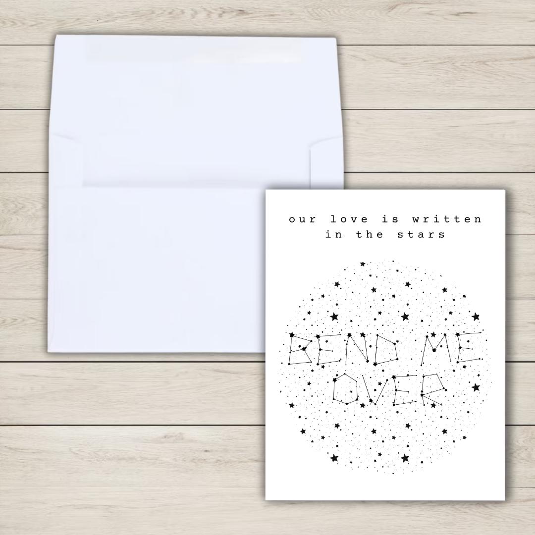 Written In The Stars Raunchy Anniversary Card For Him, Valentine’s Day Card Raunchy Birthday Card Husband Wife Boyfriend Girlfriend Partner
