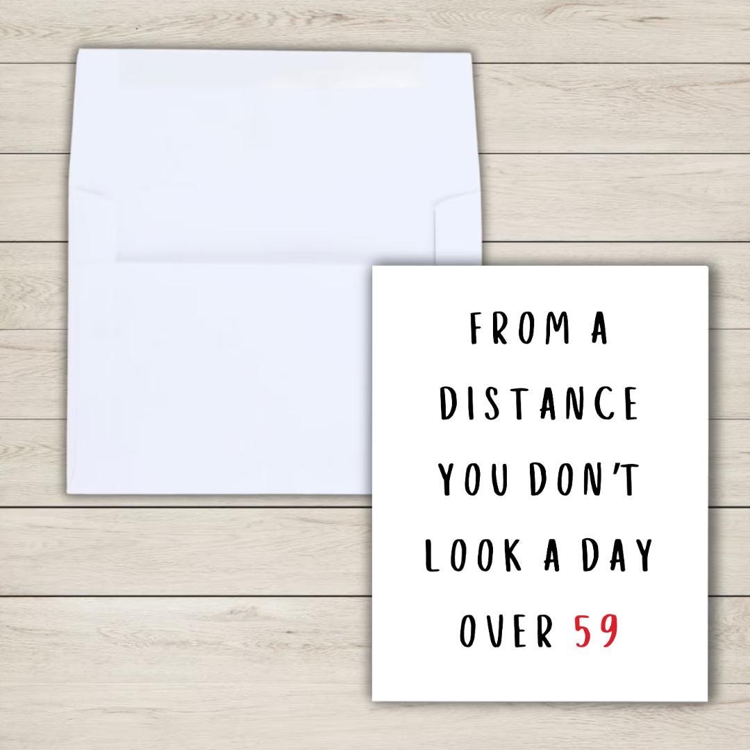 60th 1965 birthday card, Sixtieth birthday card, milestone birthday card, 60th birthday gift, gift for men, half a hundred, rude card