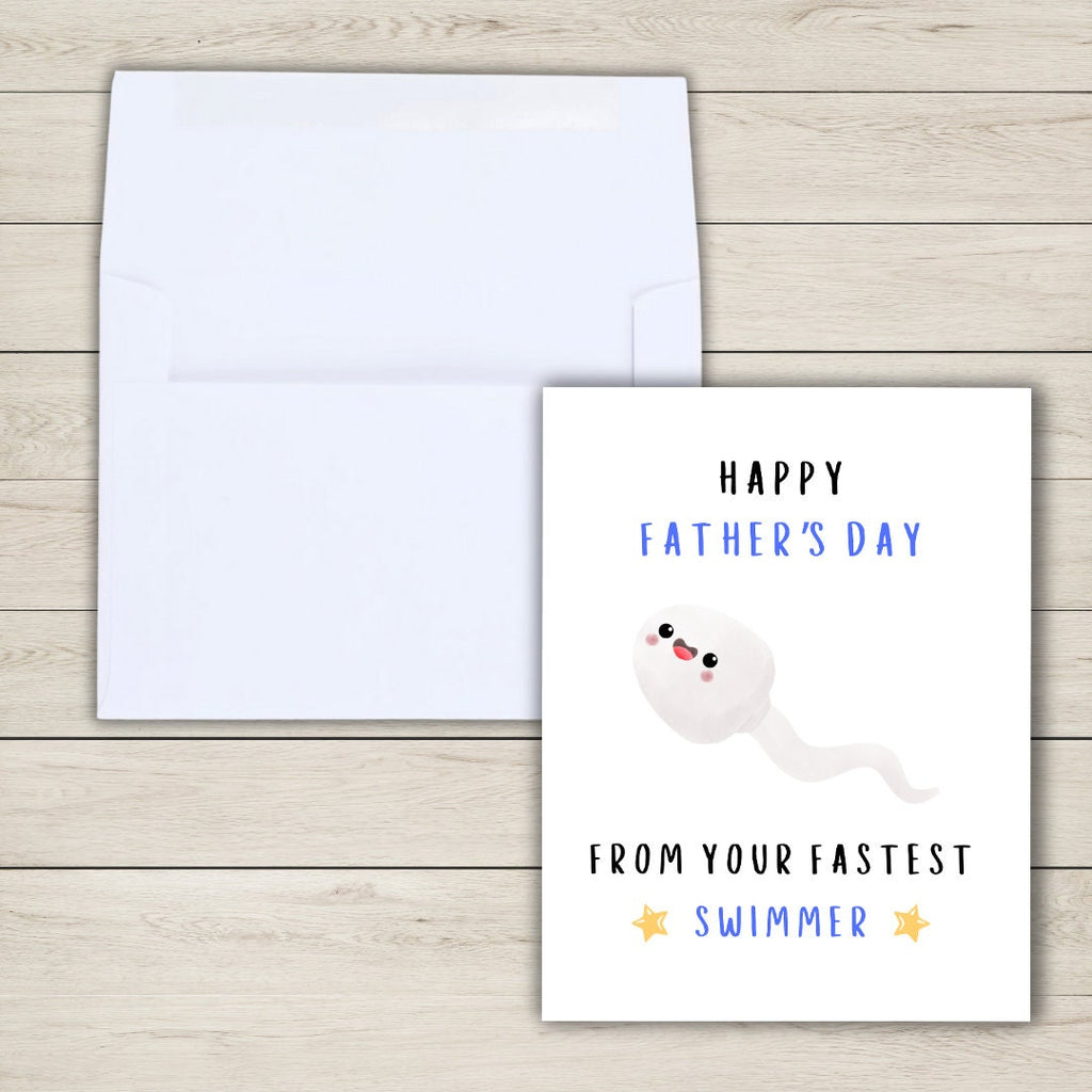 Happy Father's Day From Your Fastest Swimmer Father's Day For Dad Grandad Husband Birthday Cute Daddy Grandpa Grandfather