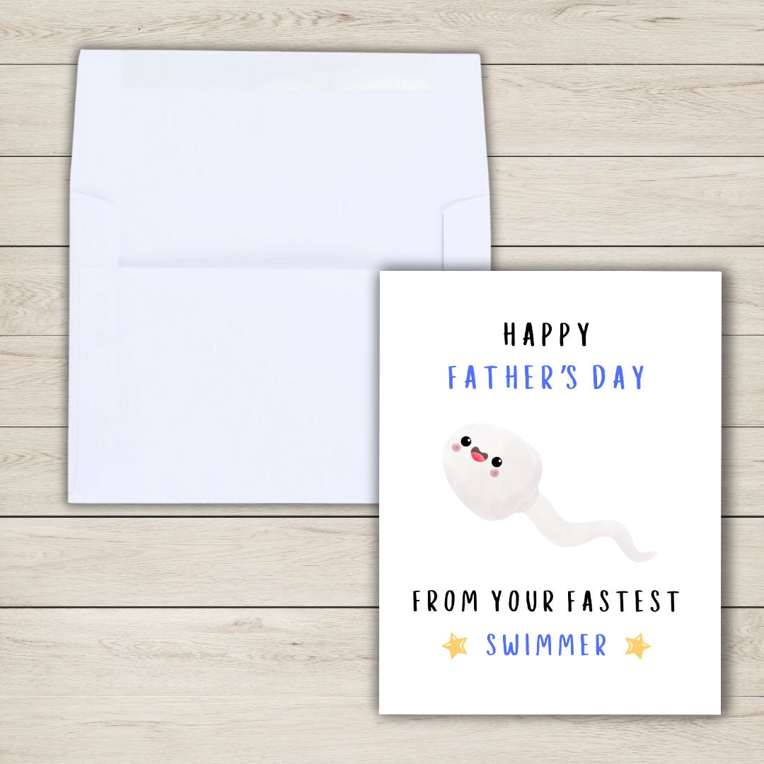 Happy Father's Day From Your Fastest Swimmer Father's Day For Dad Grandad Husband Birthday Cute Daddy Grandpa Grandfather