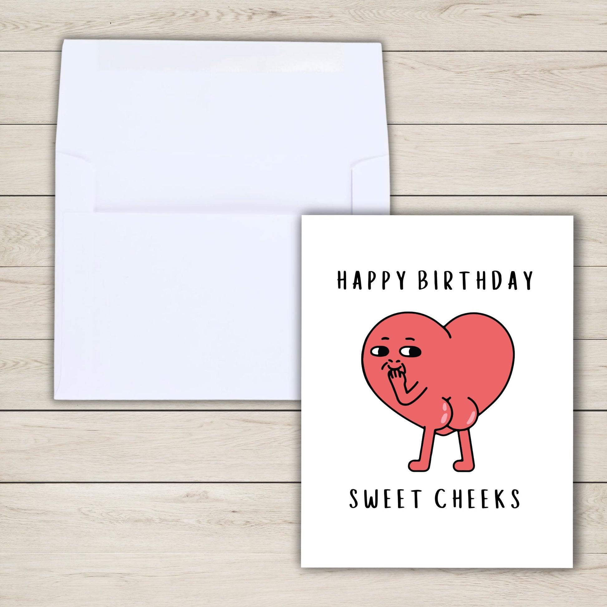Happy Birthday Sweet Cheeks Birthday Card | Husband Birthday Card | Girlfriend Birthday Card | Wife Birthday Card | Birthday Card