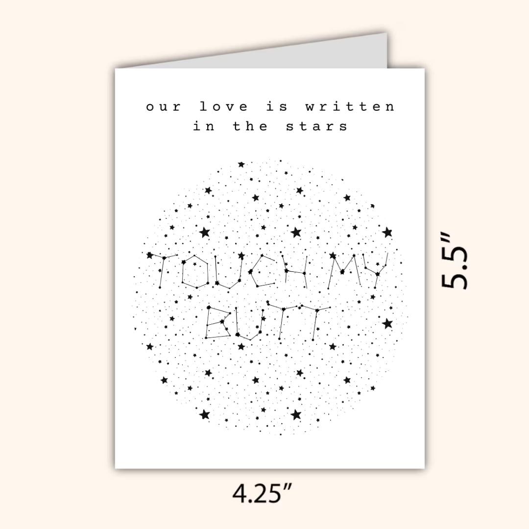 Written In The Stars Raunchy Anniversary Card For Him, Valentine’s Day Card Raunchy Birthday Card Husband Wife Boyfriend Girlfriend Partner