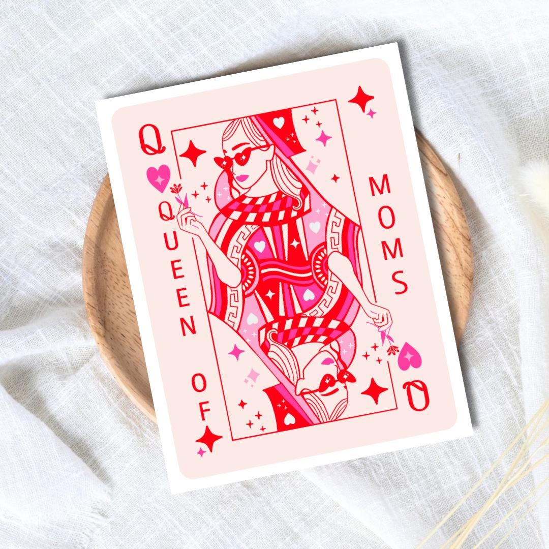 Queen Of Moms Mothers Day Card For Cool Mom, new mother card Mothers Day, Mum Mothers Day Cards For Her, Mothers Day Card For Grandma, Nana